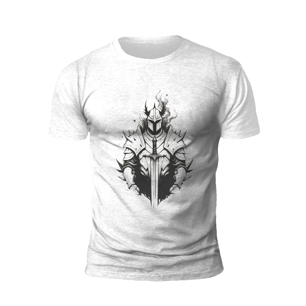 Fantasy Warrior: Armored Hero Graphic T-Shirt