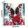 Framed Diamond Painting - Special Shaped - Butterfly and Rose (25x25cm)
