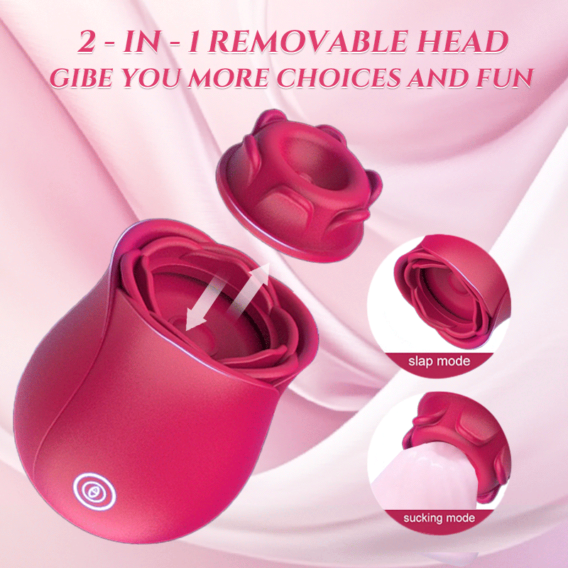 Eruption Rose 2-in-1 Slapping Sucking Clitoral Vibrator
