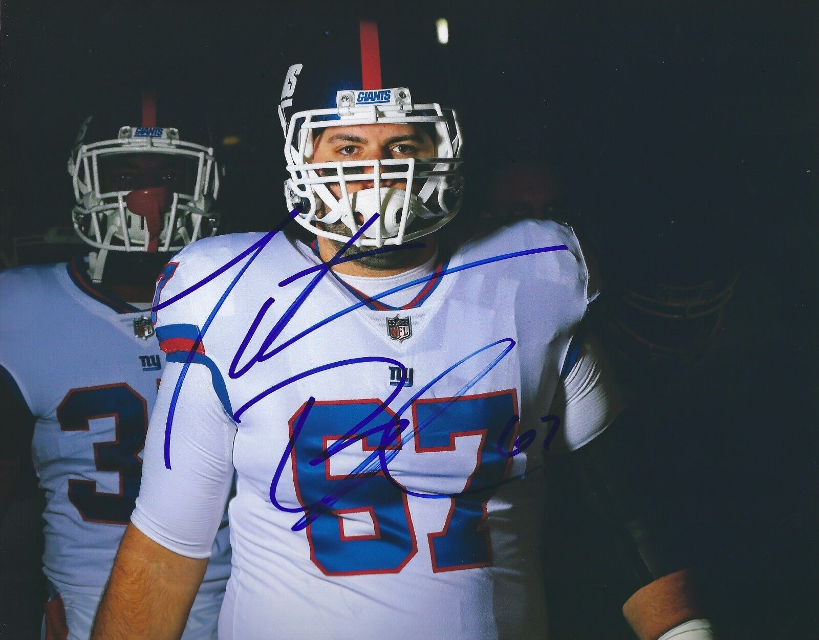 Autographed Justin Pugh 8X10 New York Giants Photo Poster painting with COA