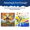 Diamond Painting Stained Glass Windmill House Wall Sticker