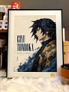 Water Hashira Giyu Tomioka Decorative Painting - Demon Slayer: Kimetsu No Yaiba - Xingkong Studio