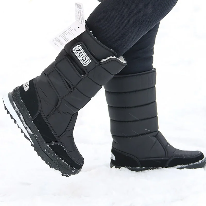 Winter High Boots for Man Outdoor Travel Snow Boots Non-slip Cotton Shoes Men Plus Velvet Keep Warm Casual Shoes Male Plus Size