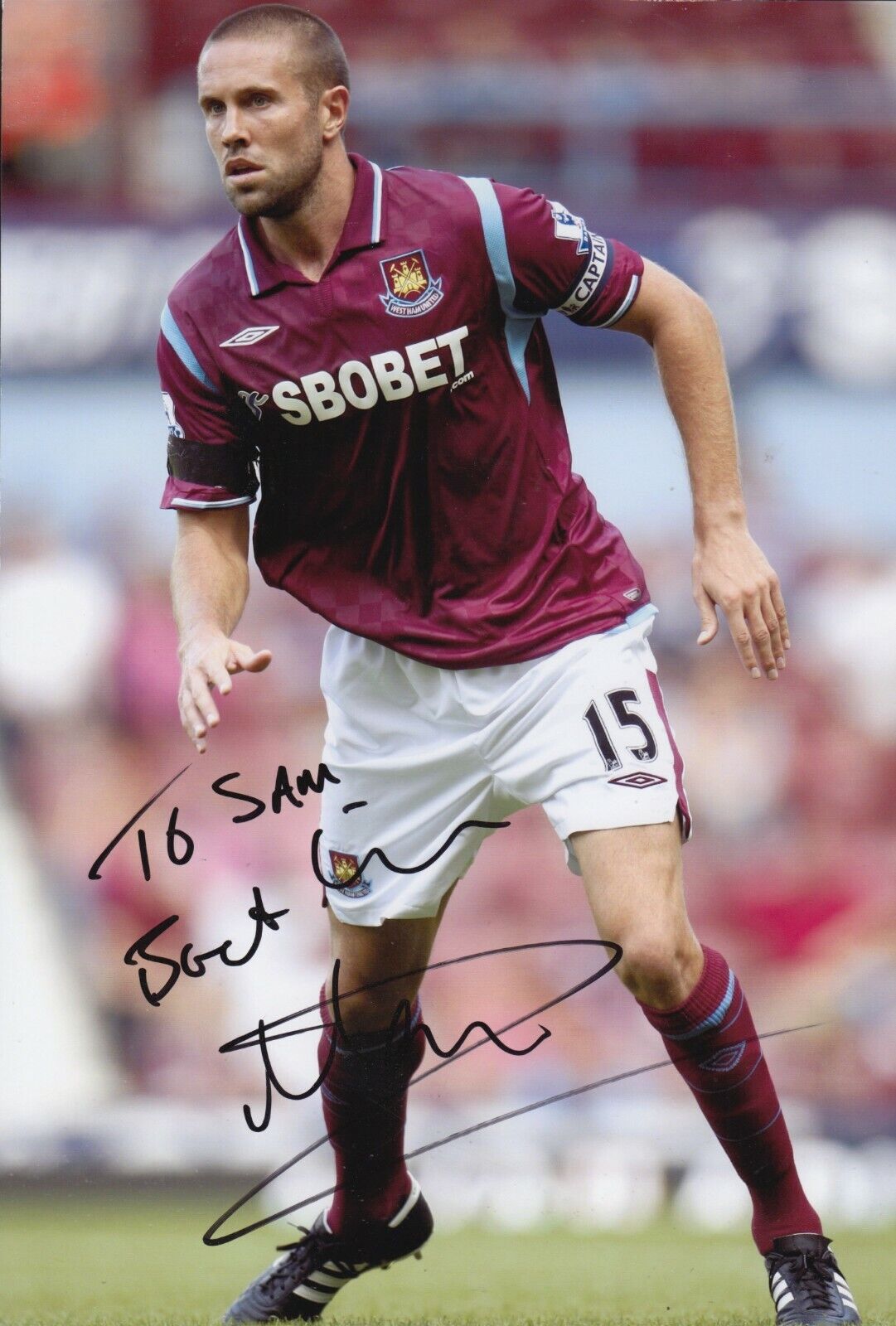 Matthew Upson Hand Signed 12x8 Photo Poster painting - West Ham - Football Autograph.