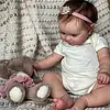 [Heartbeat💖 & Sound🔊] 20" Awake Handmade Reborn Baby Doll Realistic Reborn Baby Toddlers Girl Renee with Brown Hair - RBBI-Myrebornbabydoll&reg; Myrebornbabydoll&reg;