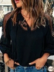 Feifei Floral Chiffon Printed Round Neck Shirt For Women