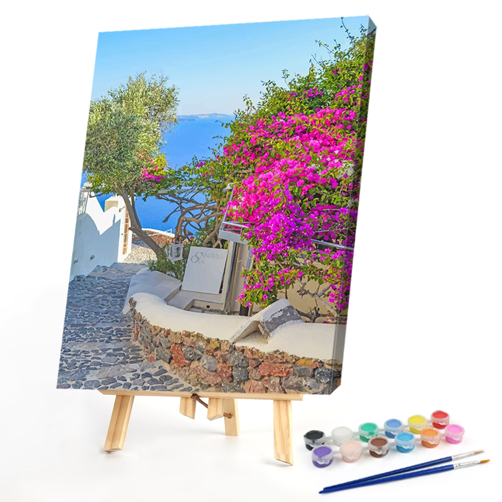 

40*50CM - Paint By Numbers - Path Flowers, 501 Original
