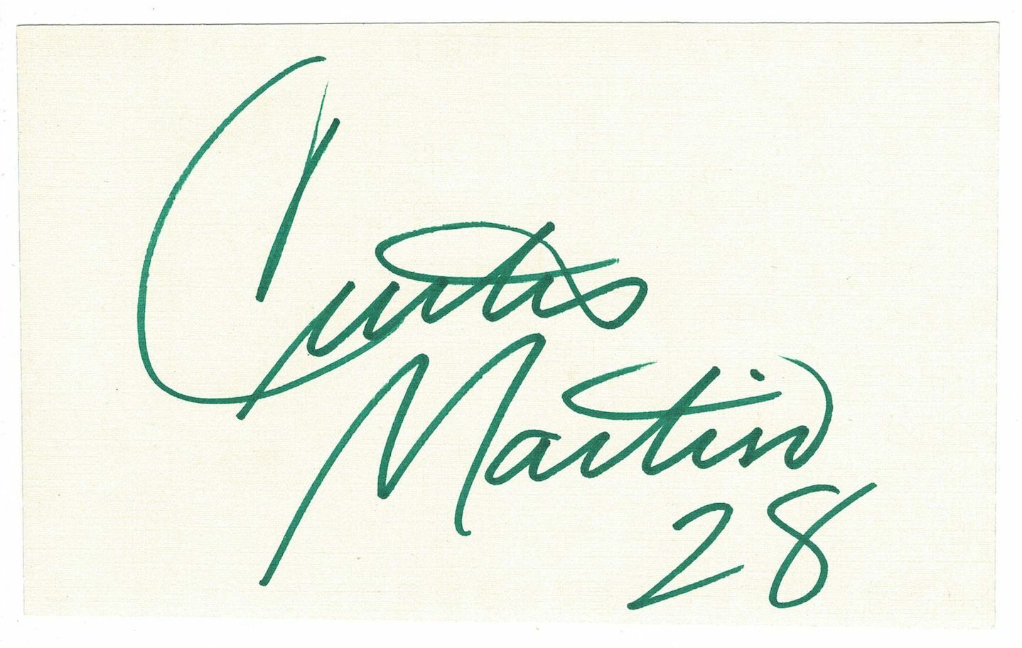 Curtis Martin signed autograph cut! AMCo 10919