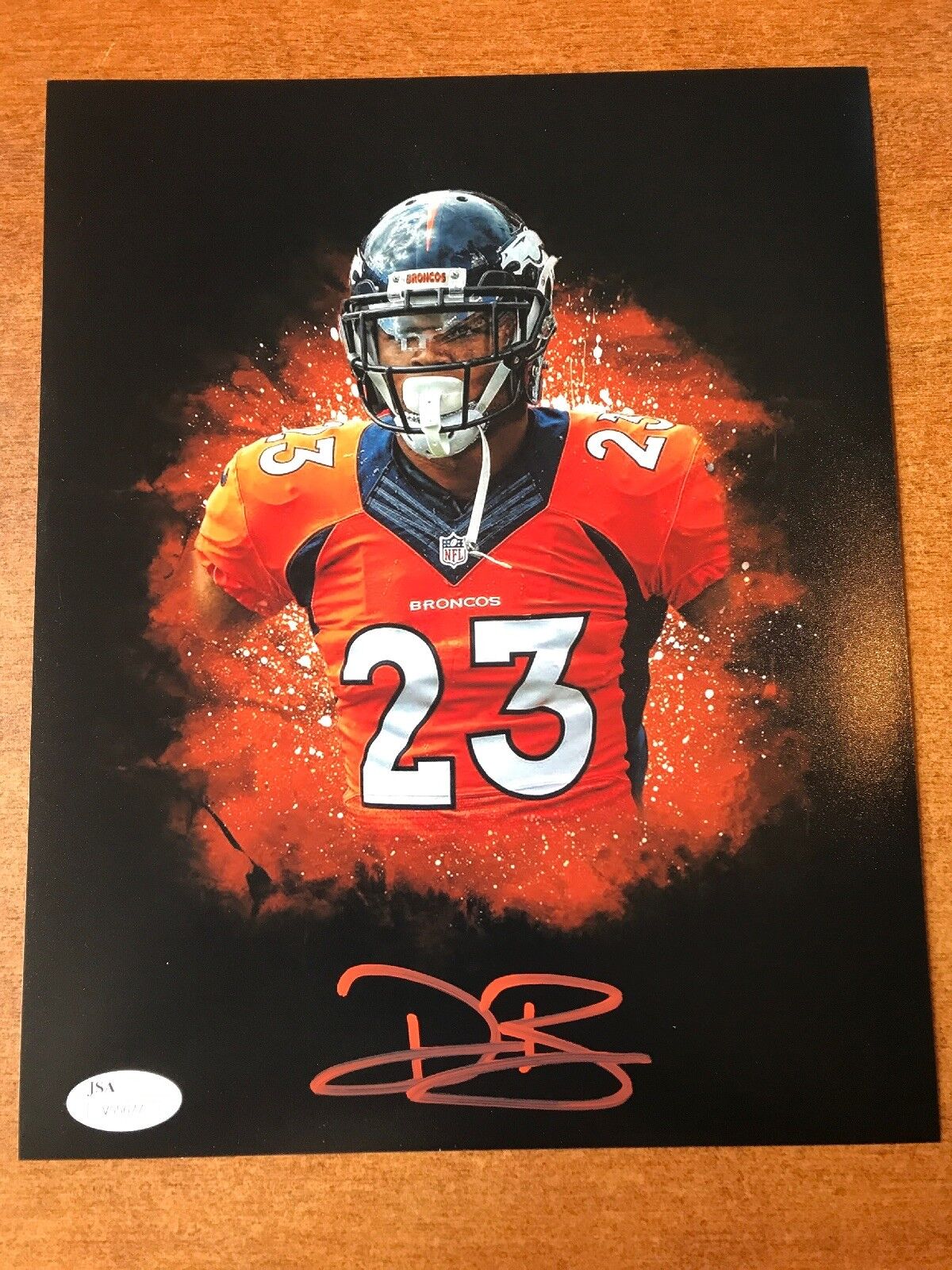 DEVONTAE BOOKER Autographed Signed DENVER BRONCOS 8x10 Photo Poster painting JSA COA