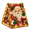 DIY Wooden Diamond Painting Pearl Tent House with Lights, Holiday Tabletop Art Craft Kit with String Lights, Christmas Home Decor Gift