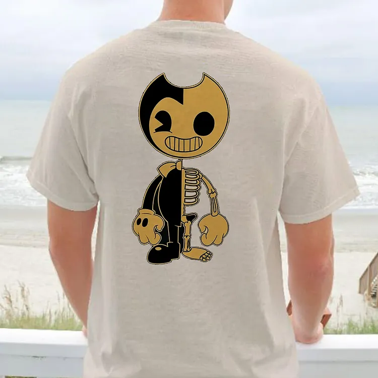 Little Half-Skeleton Monster Printed T-shirt