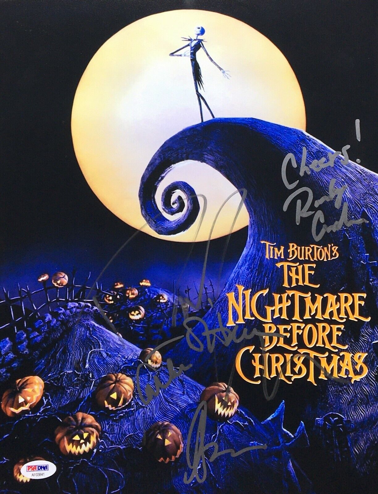 Danny Elfman Catherine O'Hara Greg Proops Randy Crenshaw Signed 11x14 Photo Poster painting PSA