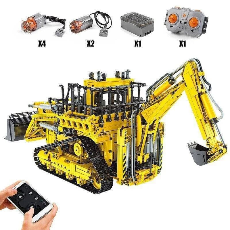 MOC APP RC City Bulldozer Truck Bricks Kids Toys 17023