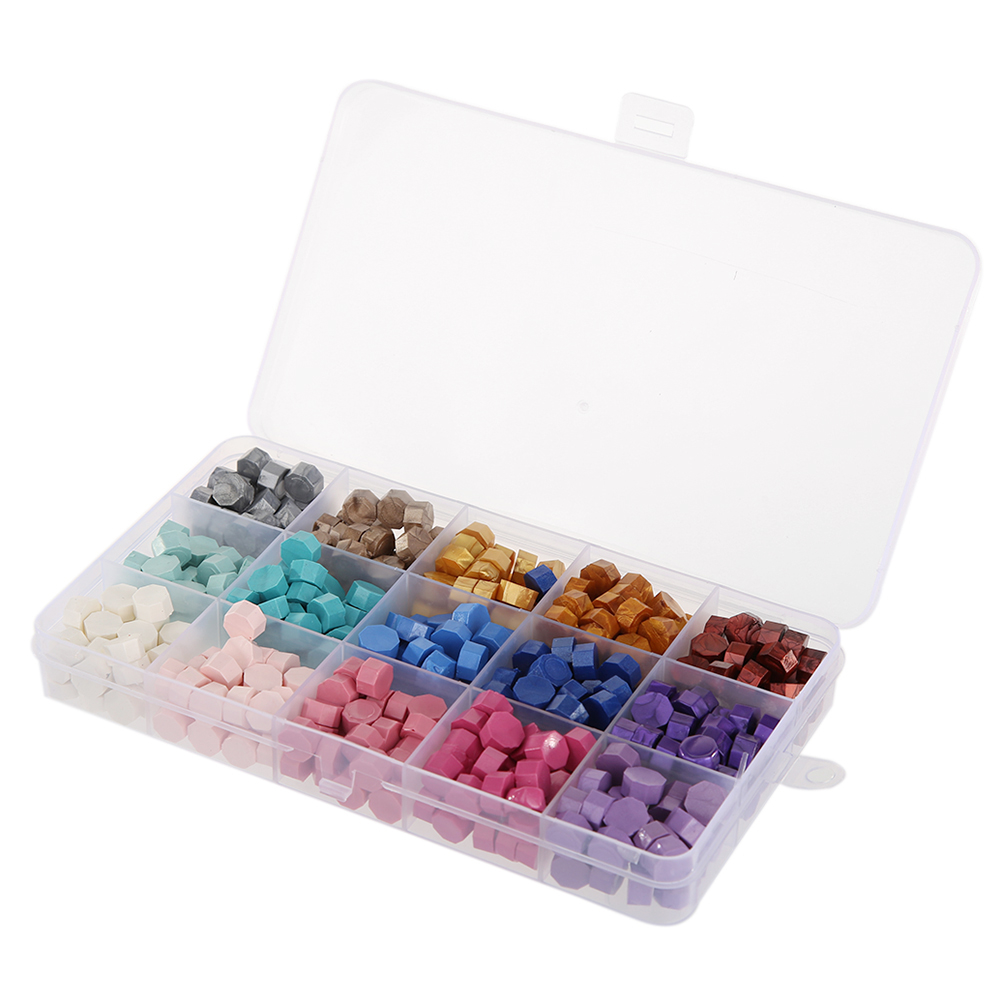 1 Box DIY Octagonal Sealing Wax Tablet Seal Dedicated Stamp Wax Pill Beads