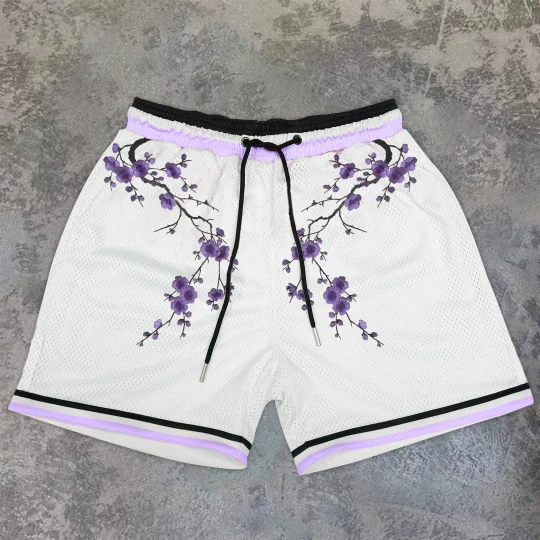 Loveciss®/ Noble luxury Purple Literary Holiday Printed Shorts