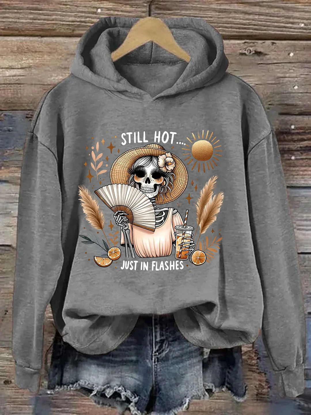 Funny Menopause Skeleton Hoodie