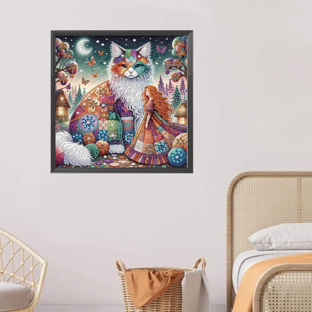 Diamond Painting - Partial Special Shaped Drill - Cat(Canvas|30*30cm)