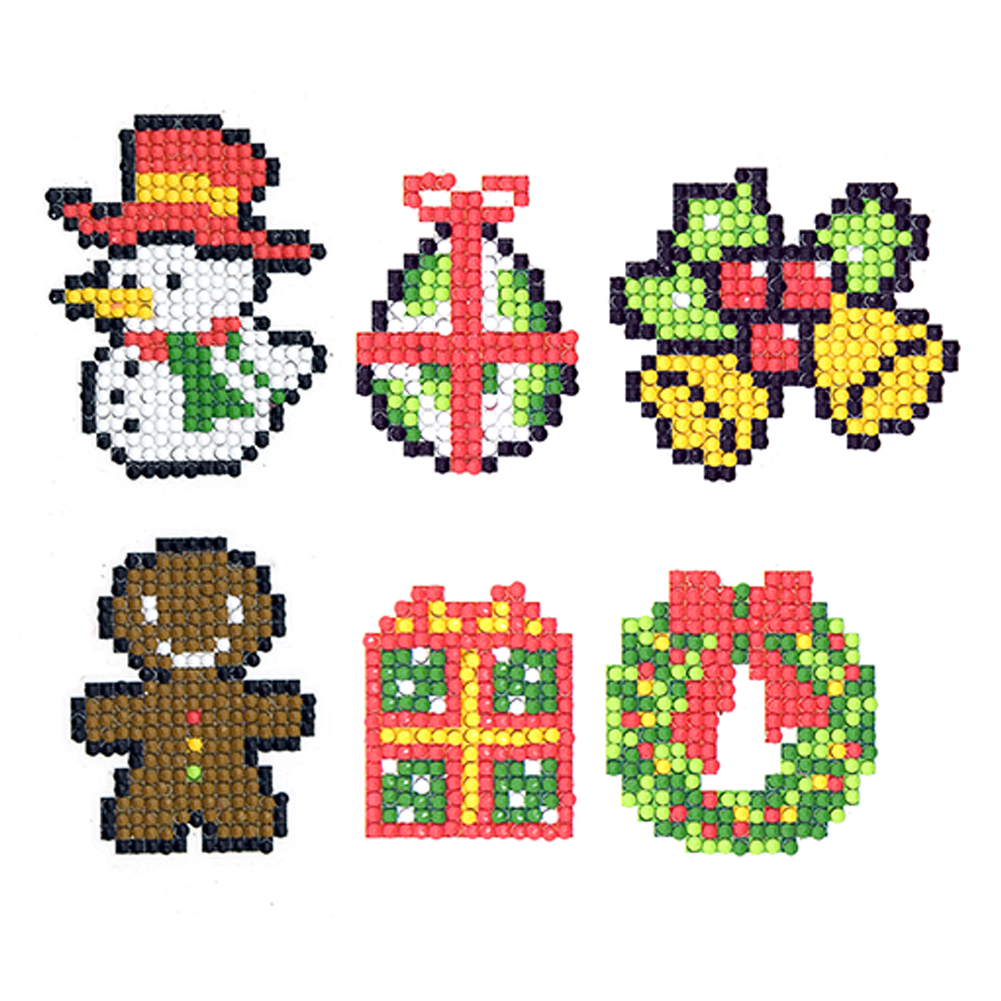 

6pcs Christmas Snowman - 5D DIY Craft Sticker, 501 Original