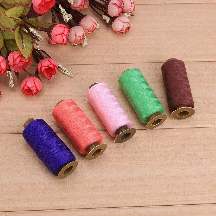 24 Roll 500 Yards Colorful Durable Hand Stitch Cotton Line Sewing Thread