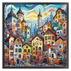 Colorful Town-11CT Stamped Cross Stitch 50*50cm/19.69*19.69in tapestrymarket
