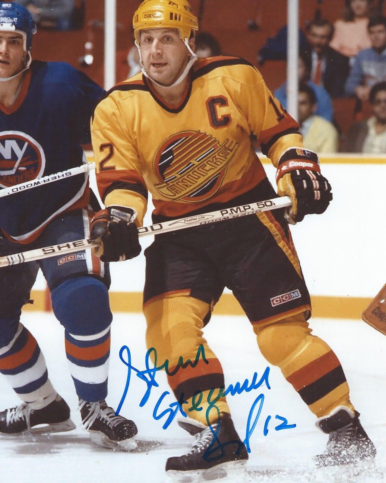 Stan Smyl Signed 8×10 Photo Poster painting Vancouver Canucks Autographed COA D