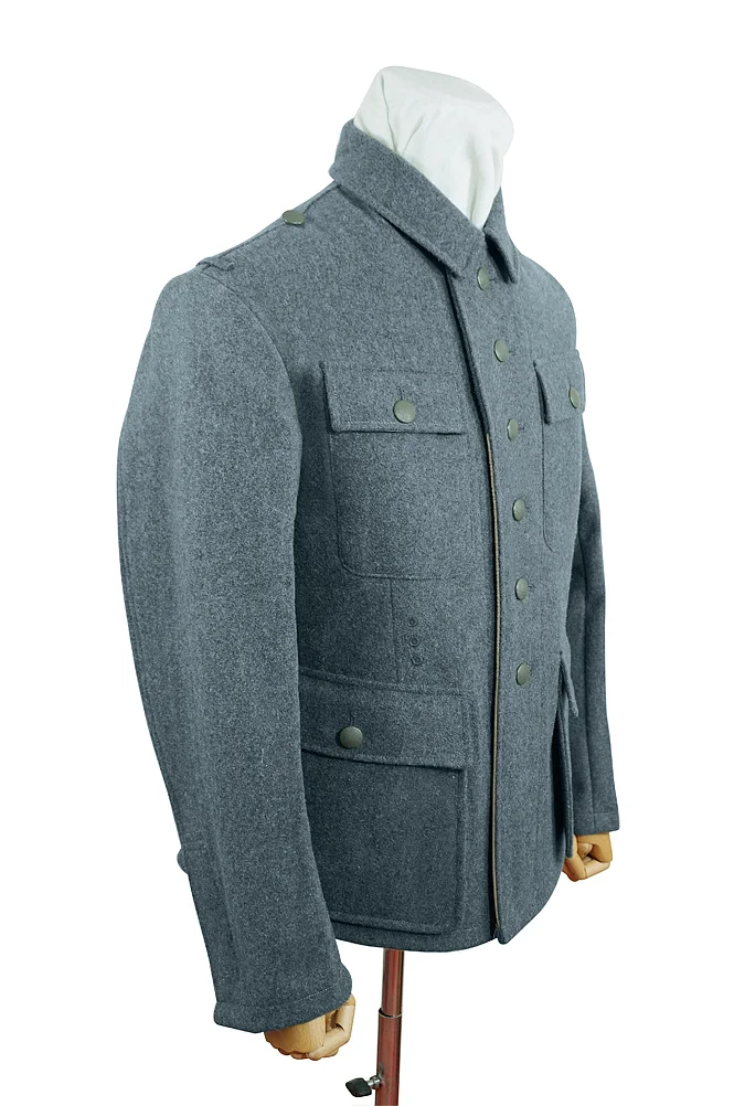   Wehrmacht German M1943 EM Italian Field Wool Tunic Feldbluse Blue Green Grey German-Uniform