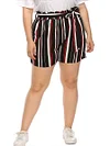 Casual Pants Wild Stripes Bow Loose Shorts