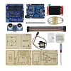 Arduino Mini Radar Detection Robot With Ultrasonic Radar +Controller +LCD Screen