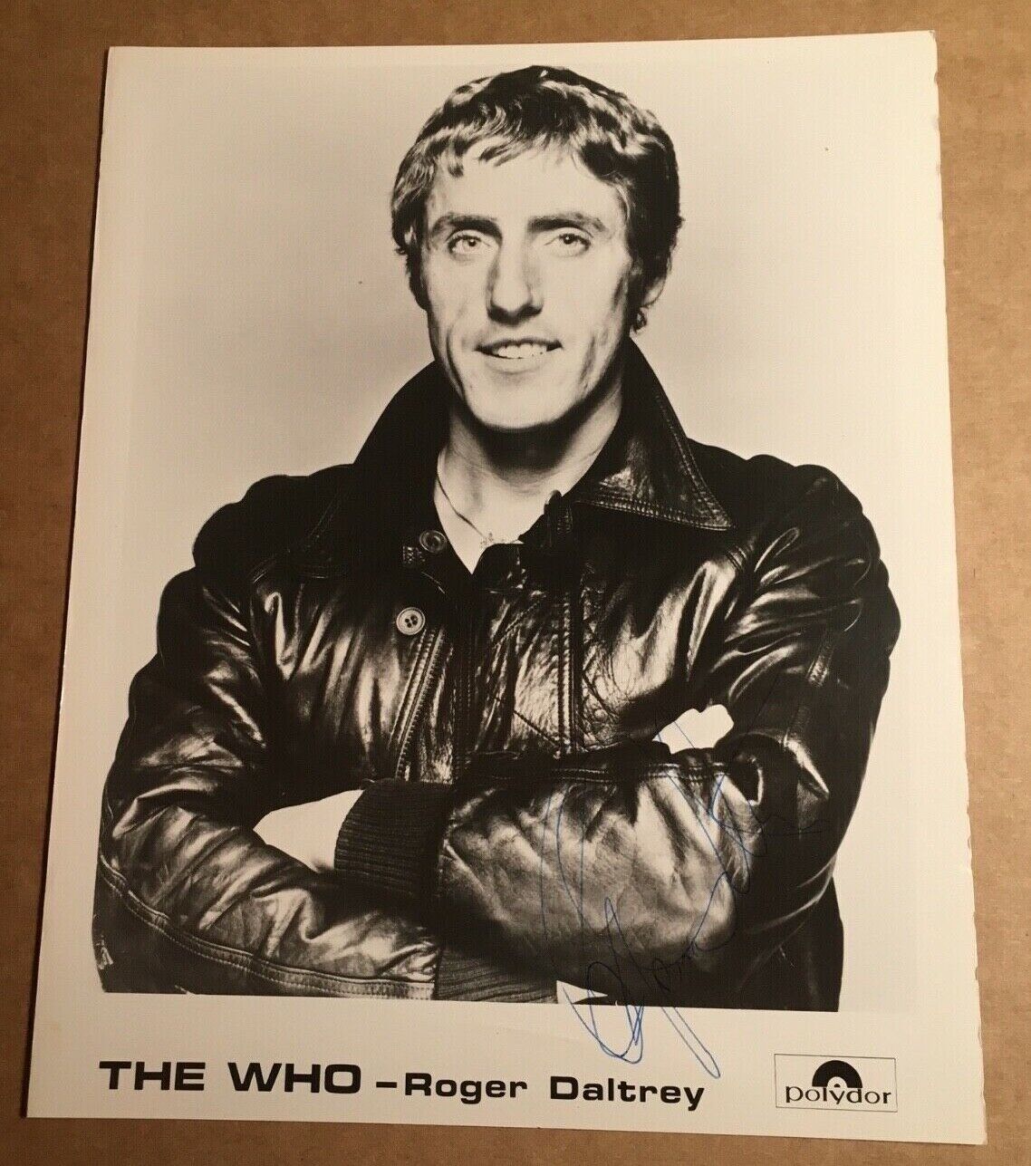 ROGER DALTREY The Who Genuine Authentic Signed 10x8 PROMO Photo Poster painting UACC COA