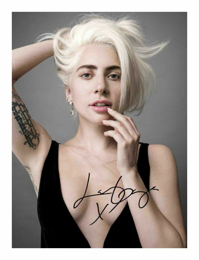 LADY GAGA AUTOGRAPH SIGNED PP Photo Poster painting POSTER