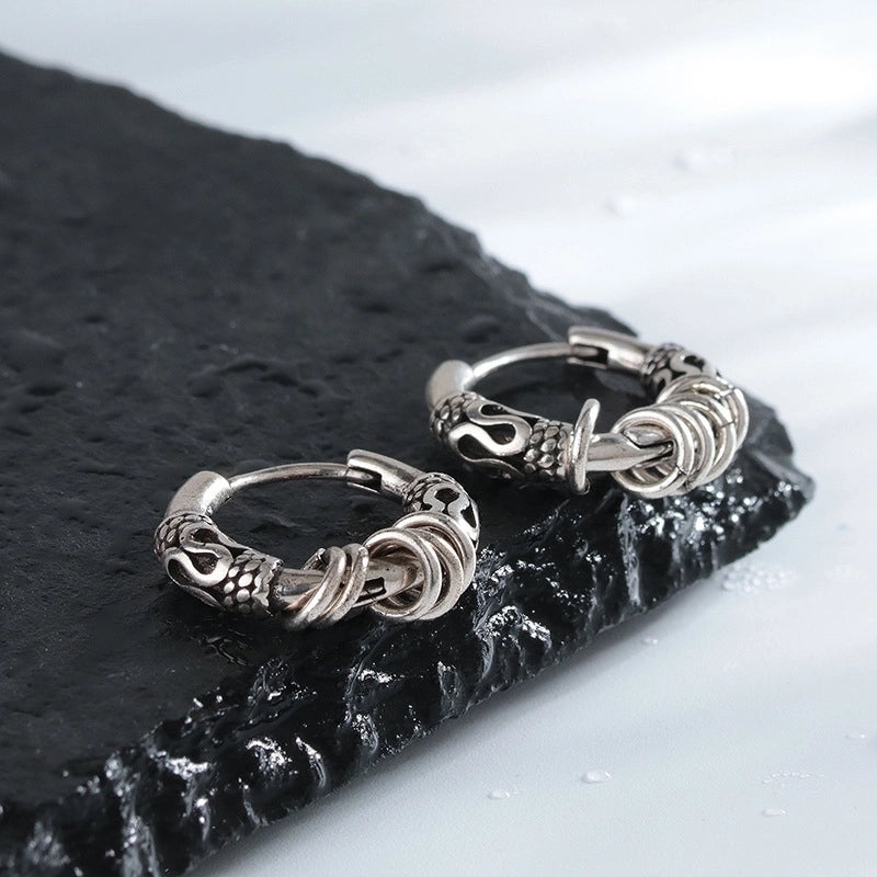 1 Piece 1 Pair Retro Punk Geometric Copper Earrings