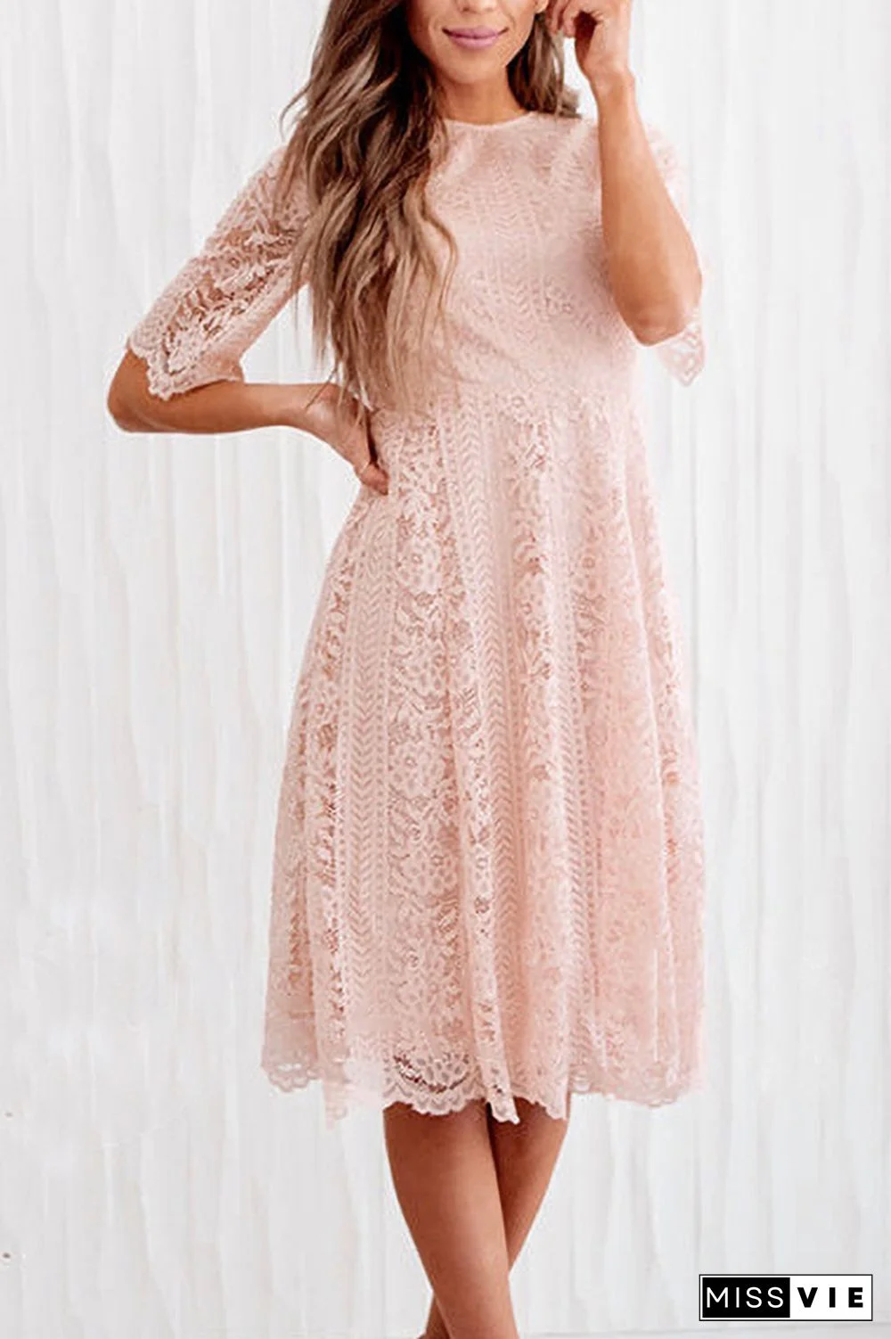 Promise In My Heart Lace Midi Dress