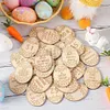 27Pcs Easter Egg Tokens DIY Easter Egg Filler Wooden Party Prize Coins (Bunny)