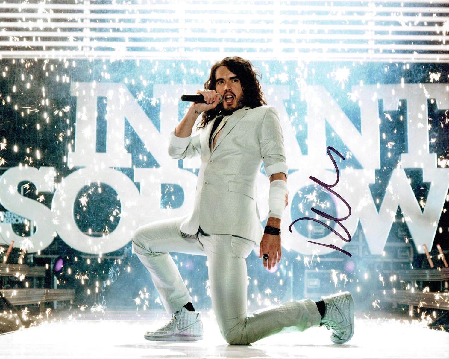 Russell BRAND SIGNED Autograph 10x8 Photo Poster painting 1 AFTAL COA Stand Up Comedian