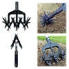 2 in 1 Garden Aerator Garden Soil Scarifier Rotary Tiller Rotary Cultivator Tool