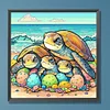 Tortue de mer - peinture diamant de forme spéciale - 30*30cm
