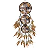 Diamond Painting Wolf Feather Wind Chime Hanging Pendant for Home Window Decor