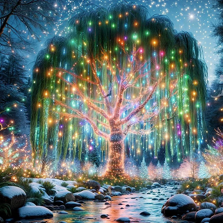 Dream Tree 50*50CM (Canvas) Full Round Drill Diamond Painting gbfke