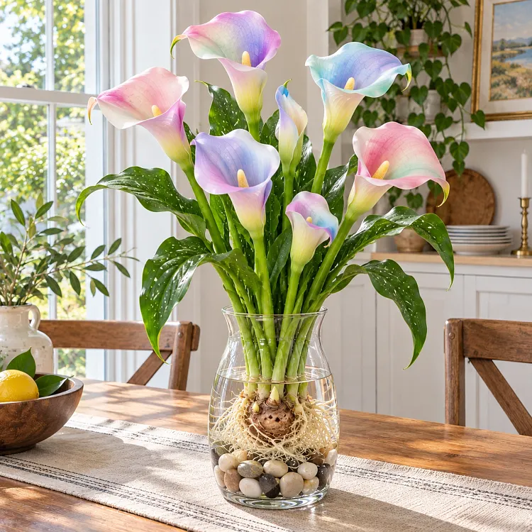 Decorative calla lily flower details