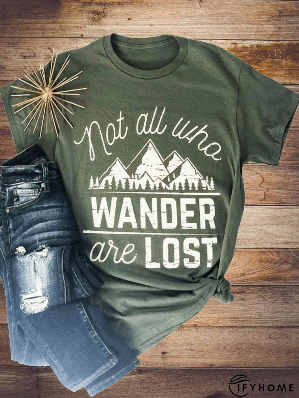 Cotton Short Sleeve Printed T-shirt | IFYHOME