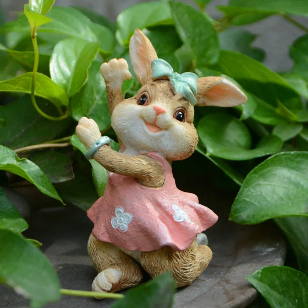 Everyday Collection cute rabbit figurine home decor bunny Fairy Garden Ornament Micro landscape easter decoration gift