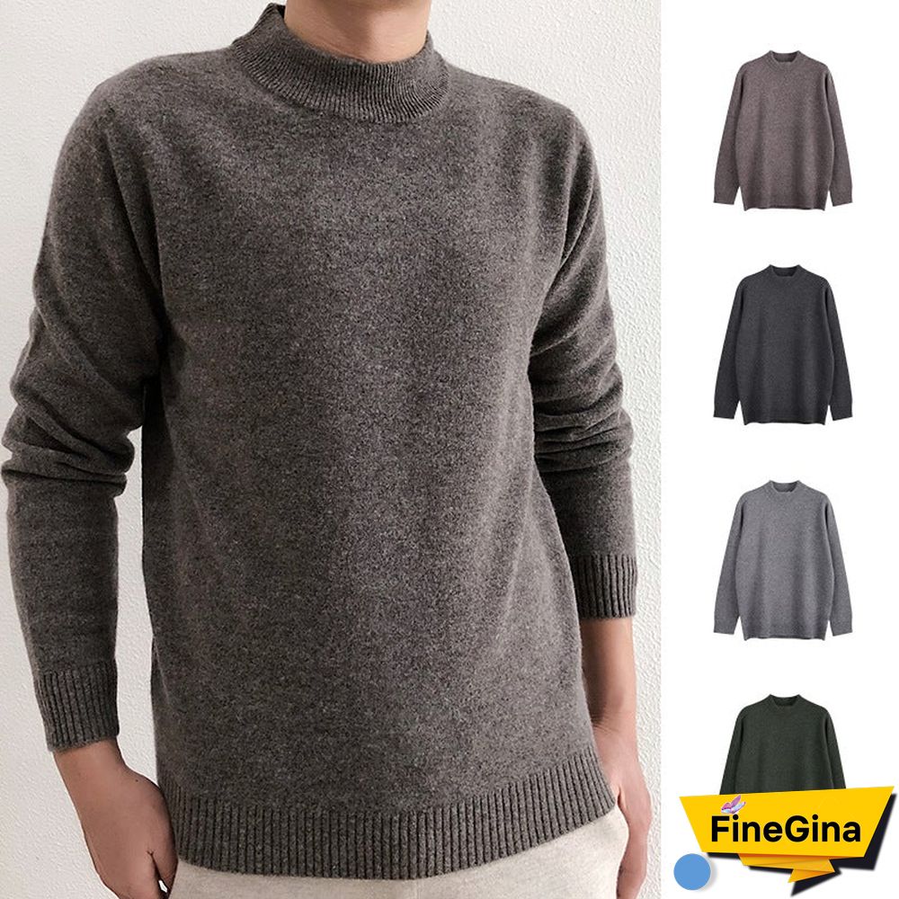 Warm Semi-turtleneck Loose Men's Sweater Men