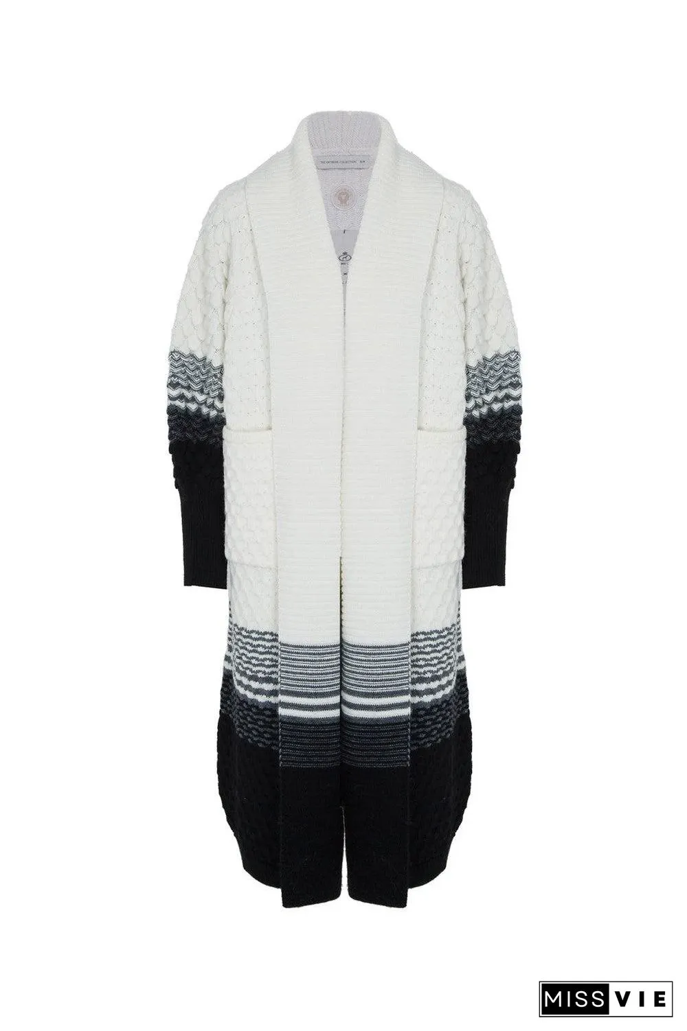 Modern Long Sleeve Print Cardigan