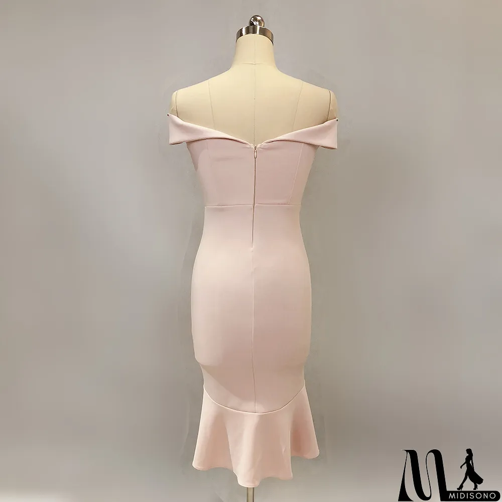 MidiSono - Women Spring Off Shoulder Mermaid Wedding Dress