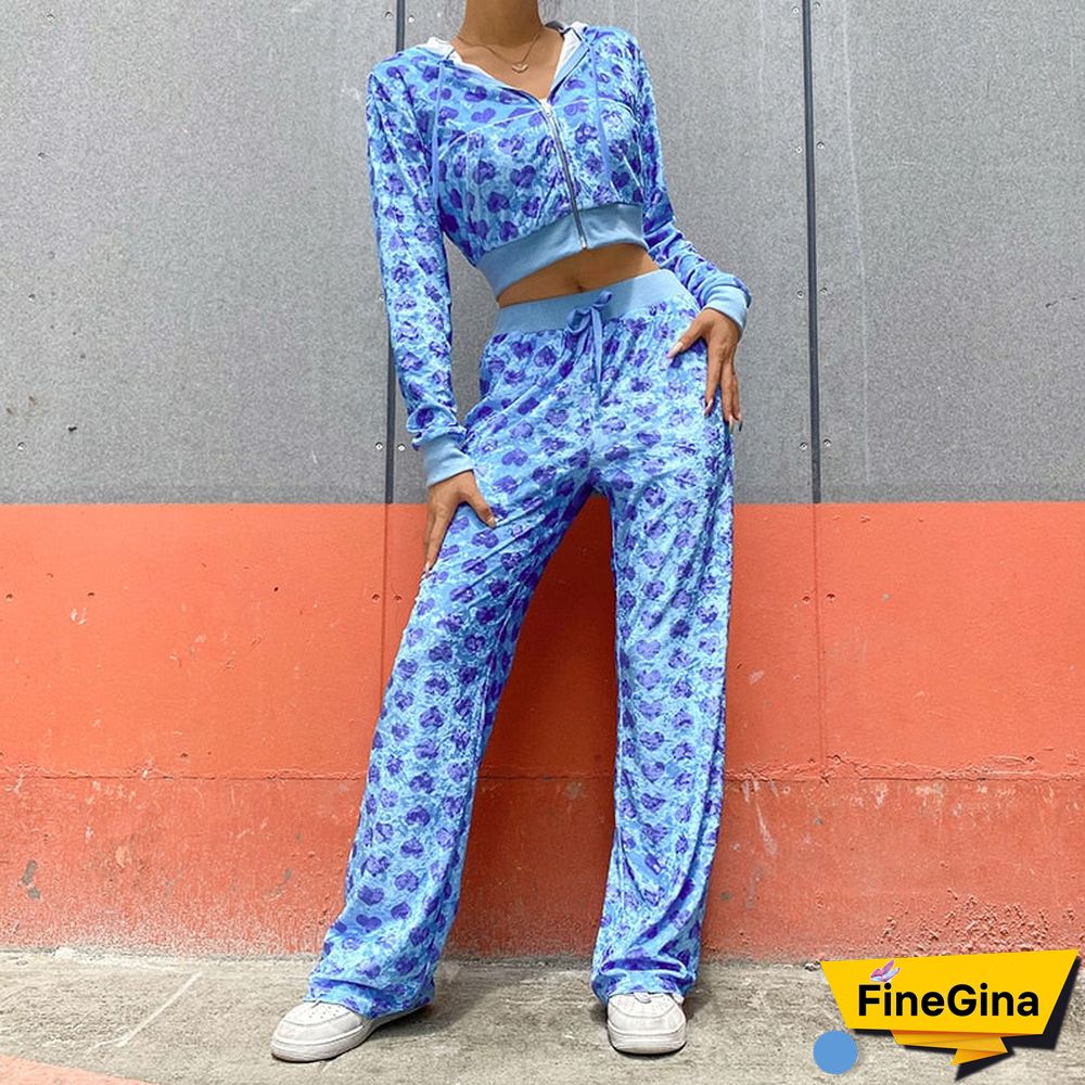 Weekeep Pink New Cute Heart Velvet Straight Trousers Streetwear Women Lace Up High Waist Baggy Pants Autumn Casual Sporty Jogger