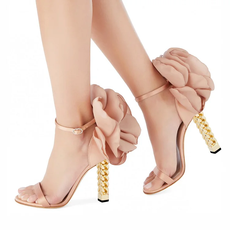 Blush on sale floral heels