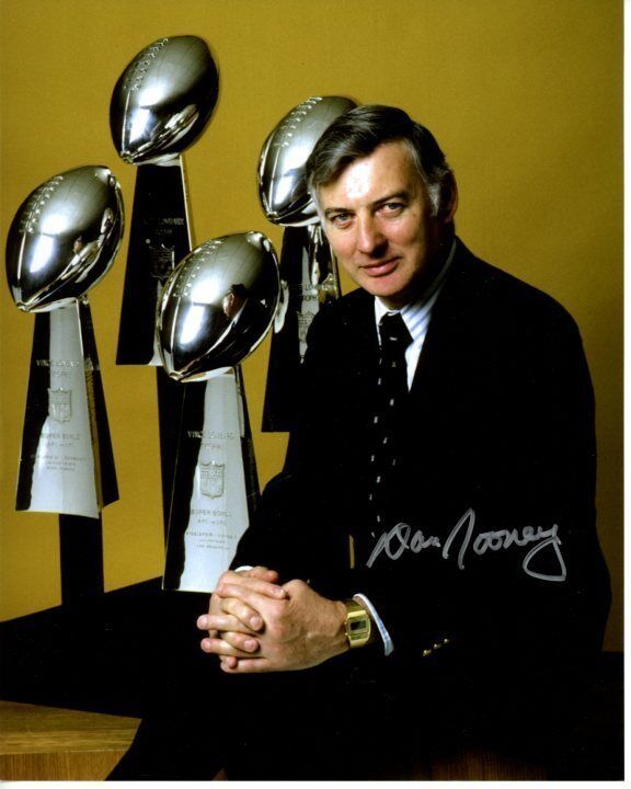 DAN ROONEY signed NFL PITTSBURGH STEELERS SUPER BOWL TROPHY 8x10 Photo Poster painting