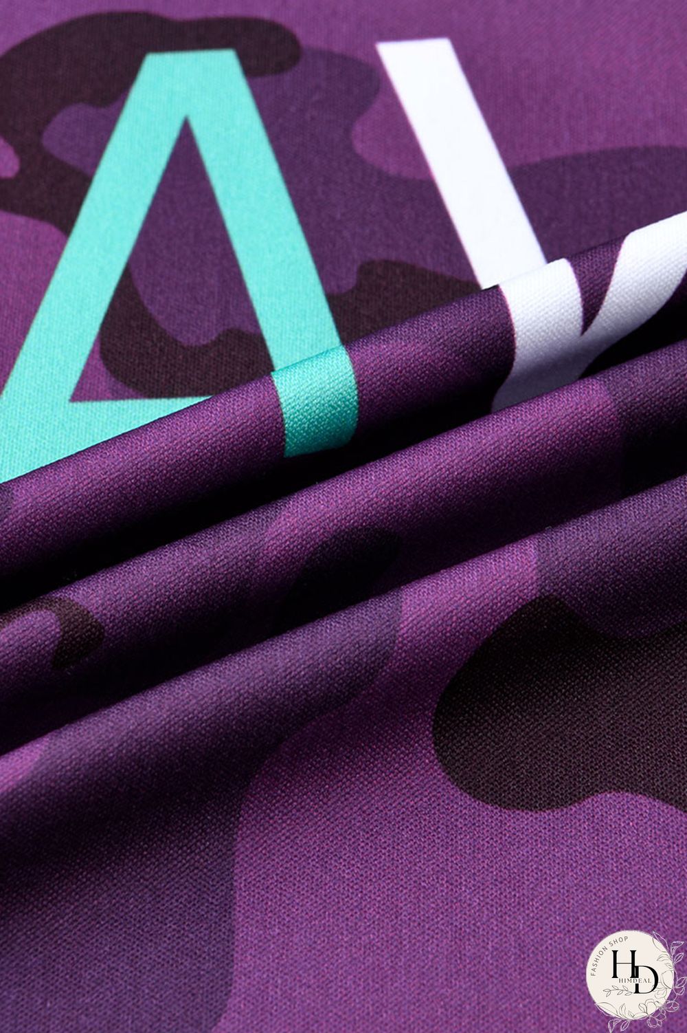 Camouflage Fashion Casual Letter Camouflage Print Basic Hooded Collar Plus Size Two Pieces