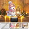 Acryl Weihnachten Schneemann doppelseitig - 5d DIY Bastellampe