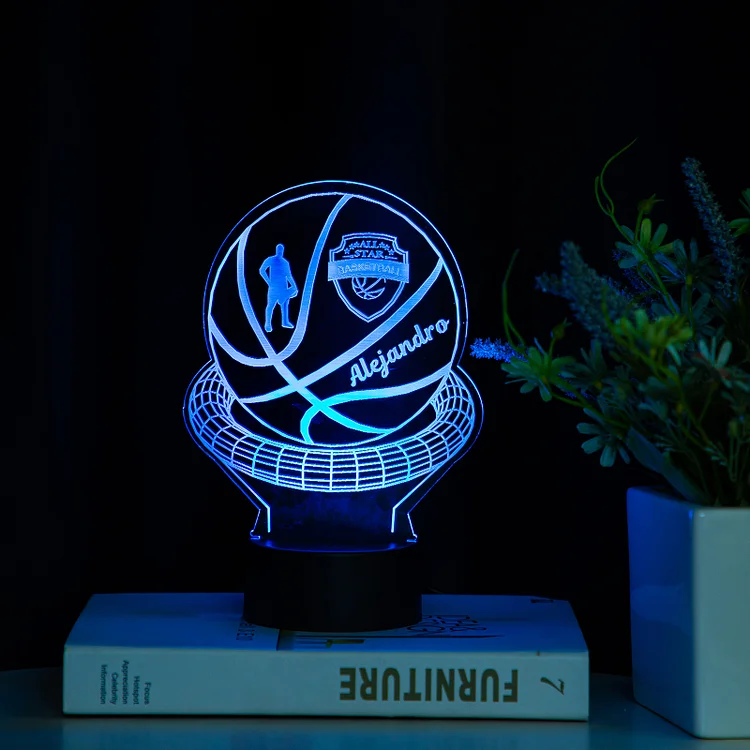 Personalized Basketball Night Light Color Changing Led Lamp